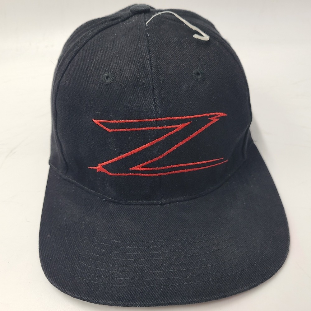Vintage Zorro Movie Promo Hat Snapback (Fits Small) Black Red 90s Cotton Casual